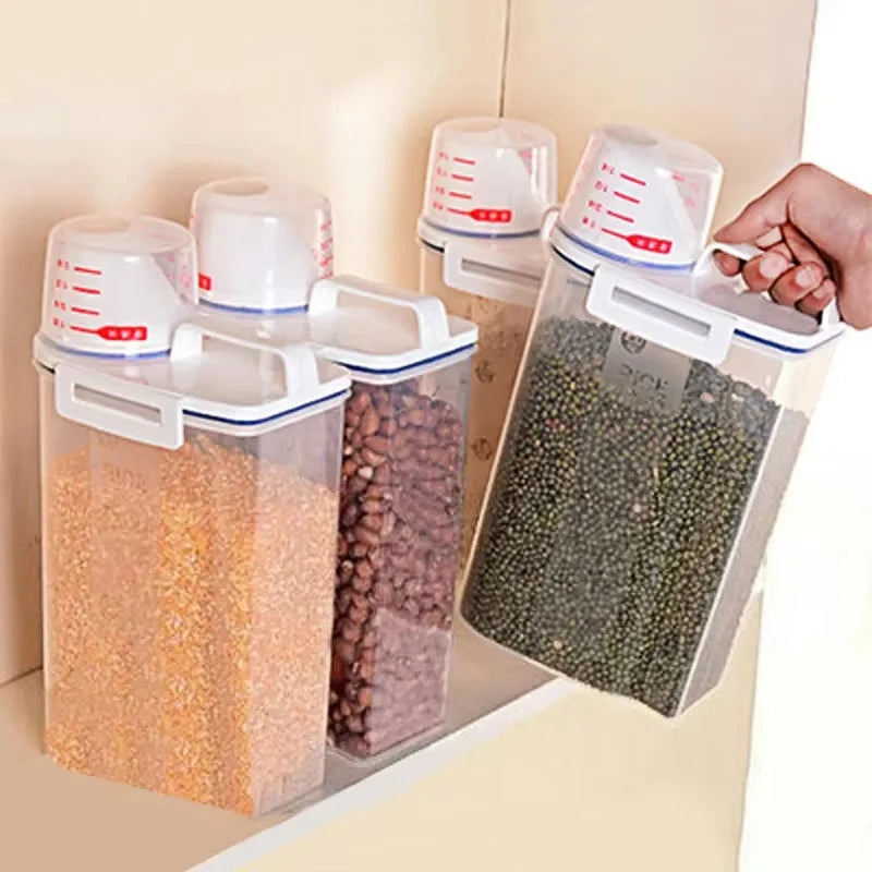 Sealed Food Storage Jar – Moisture-Proof Rice and Grain Bucket for Kitchen Organization