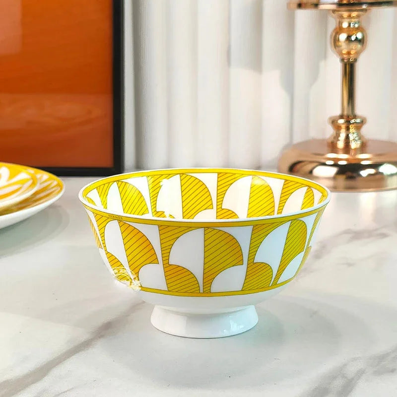 Elegant Bone China Tableware Set – Creative European Plates, Cups & Gift Set for Home Dining