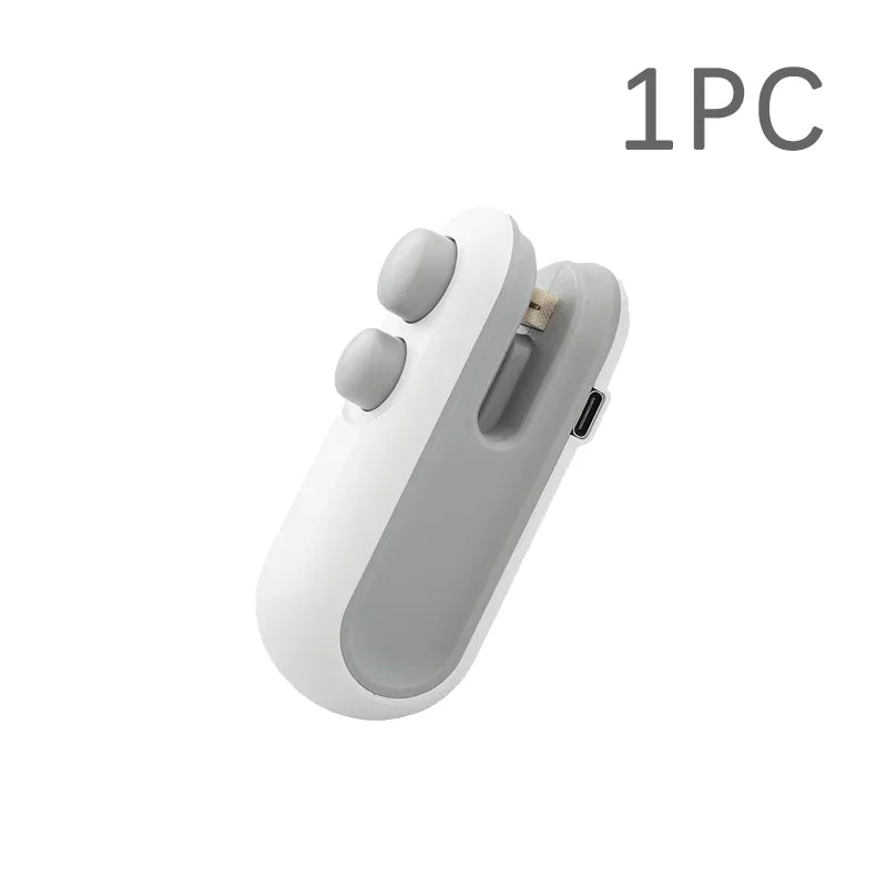 Mini Handheld Heat Bag Sealing Machine Plastic Food Package Sealer Clip-on Bag Sealer Portable Food Packaging Sealer