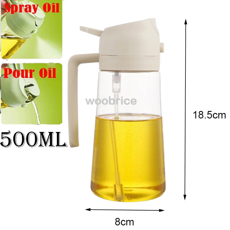 Kitchen Oil Dispenser Bottle – Reusable Oil Spray Container for Cooking & Baking