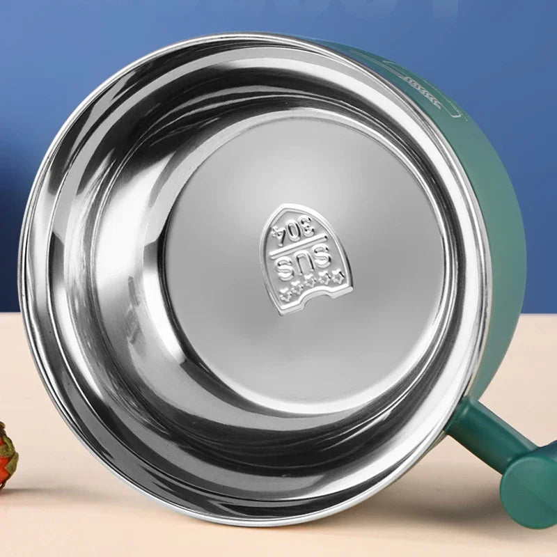 Portable Stainless Steel Bowl – Sealed Noodle Bowl with Lid & Drain Design for Kitchen