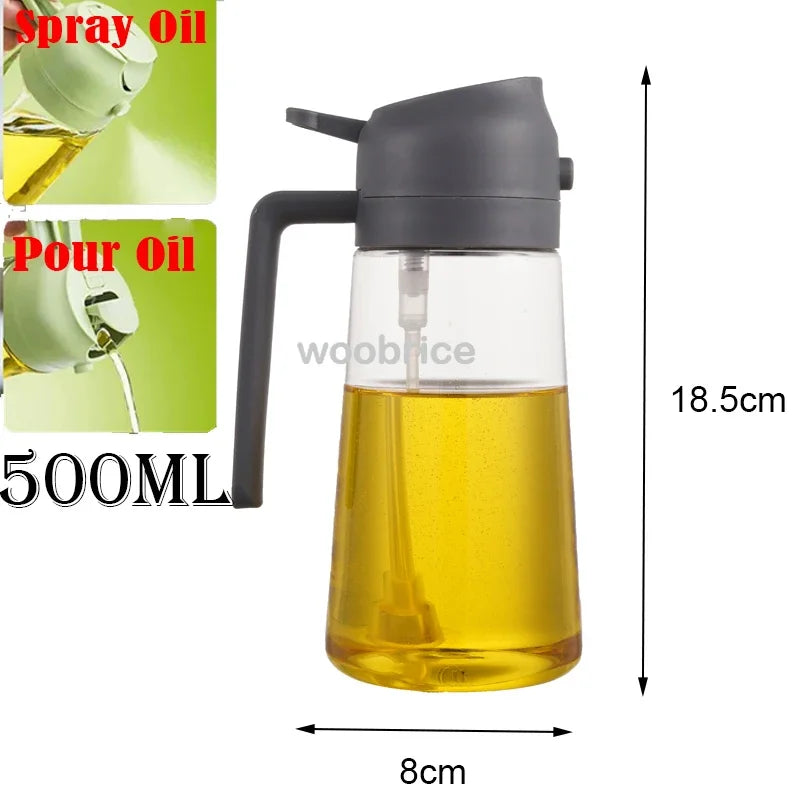 Kitchen Oil Dispenser Bottle – Reusable Oil Spray Container for Cooking & Baking