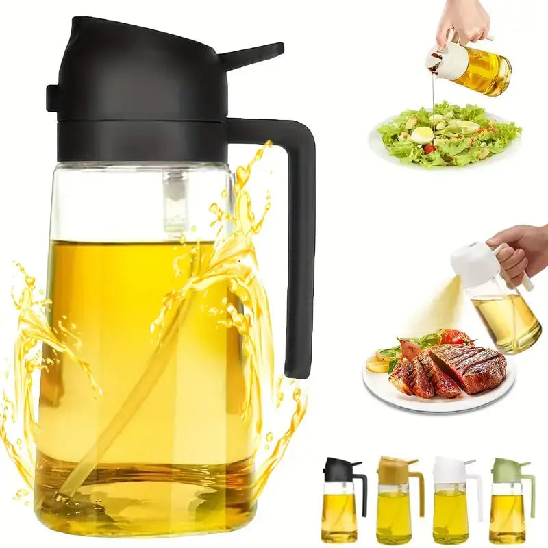 Kitchen Oil Dispenser Bottle – Reusable Oil Spray Container for Cooking & Baking