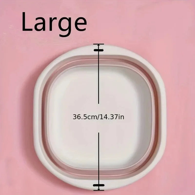 3-Pack Folding Wash Basin – Space-Saving Laundry, Dish & Fruit Storage Tubs for Home & Travel