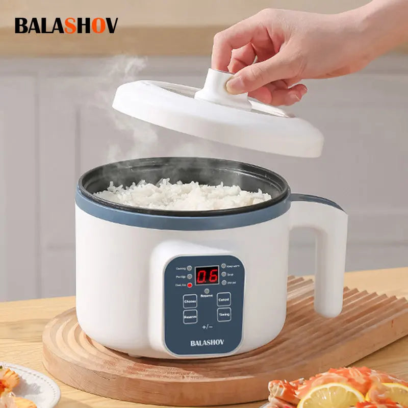 Mini Electric Rice Cooker – Single/Double Layer Smart MultiCooker for 1–2 People