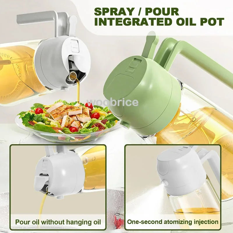 Kitchen Oil Dispenser Bottle – Reusable Oil Spray Container for Cooking & Baking