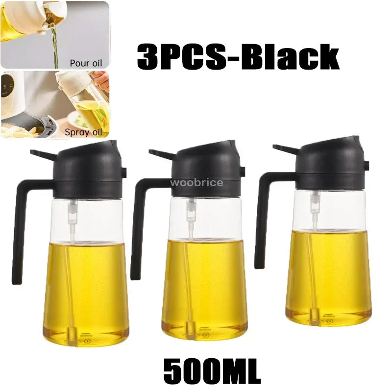 Kitchen Oil Dispenser Bottle – Reusable Oil Spray Container for Cooking & Baking