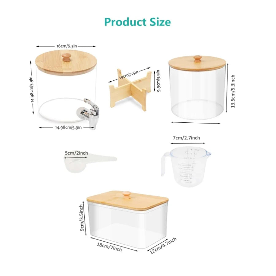 3-Piece Laundry Organizer Set – Liquid Detergent Dispenser, Pods & Dryer Sheet Containers