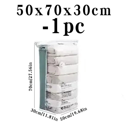 Vacuum Compression Storage Bags – Large, Reusable, No Pump Design for Travel & Home