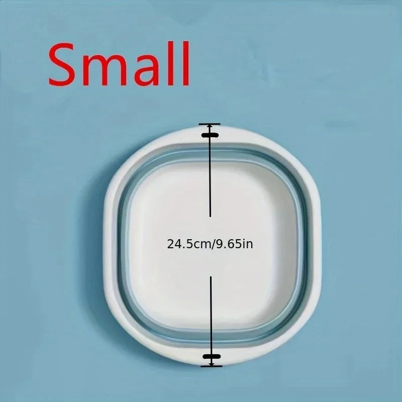 3-Pack Folding Wash Basin – Space-Saving Laundry, Dish & Fruit Storage Tubs for Home & Travel