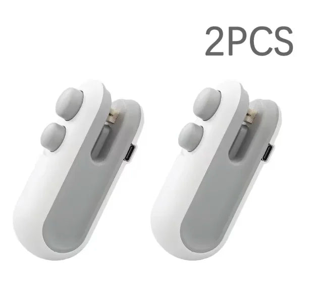 Mini Handheld Heat Bag Sealing Machine Plastic Food Package Sealer Clip-on Bag Sealer Portable Food Packaging Sealer