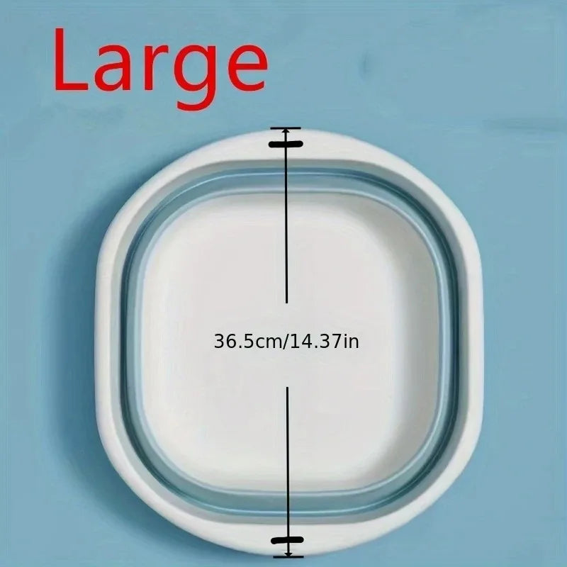 3-Pack Folding Wash Basin – Space-Saving Laundry, Dish & Fruit Storage Tubs for Home & Travel