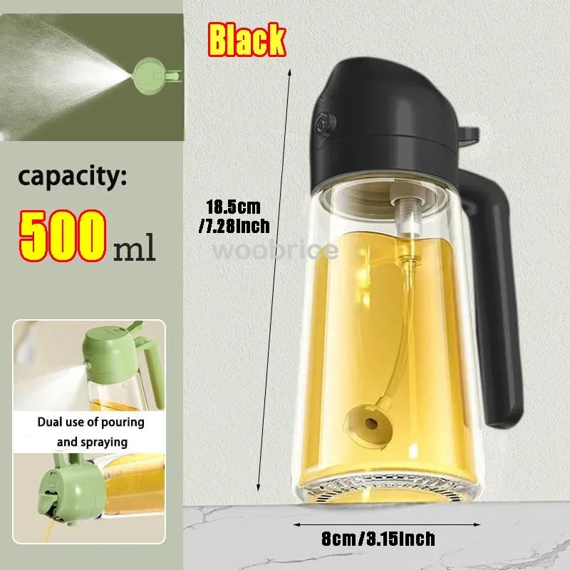 Kitchen Oil Dispenser Bottle – Reusable Oil Spray Container for Cooking & Baking