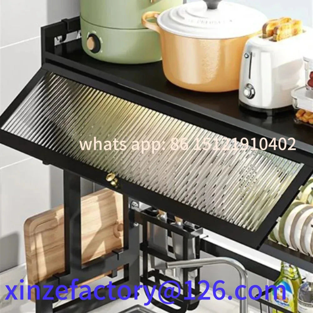 Customizable Cabinet Door Shelf Trough Over Sinks Kitchen Home Storage Drying Dish Racks