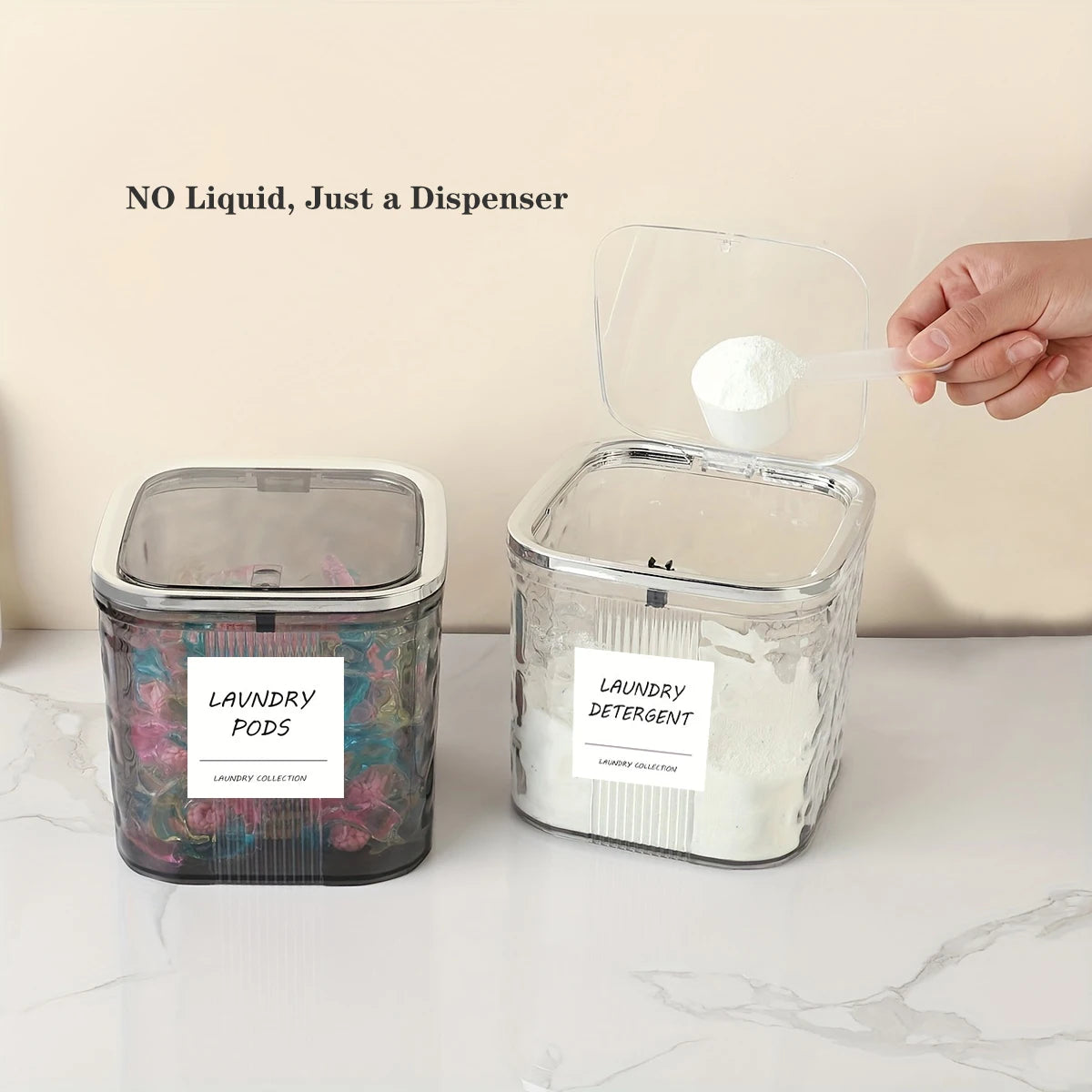 Laundry Pods Container with Lid – Storage Box for Laundry & Dishwasher Pods