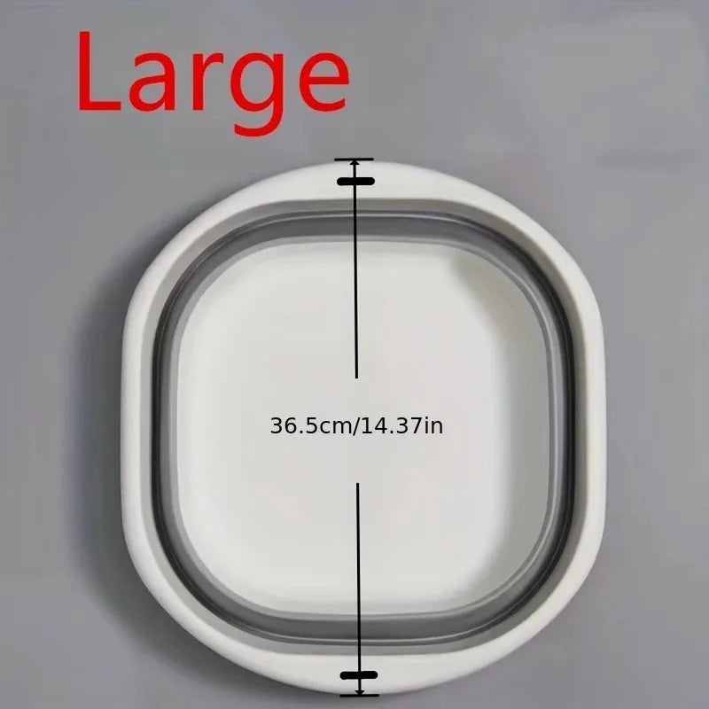 3-Pack Folding Wash Basin – Space-Saving Laundry, Dish & Fruit Storage Tubs for Home & Travel