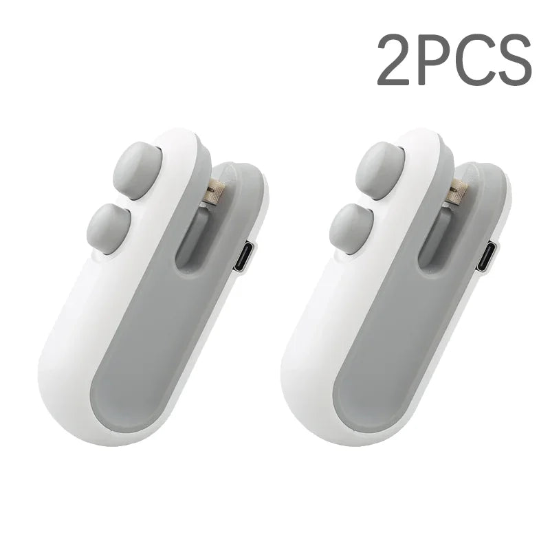 Mini Handheld Heat Bag Sealing Machine Plastic Food Package Sealer Clip-on Bag Sealer Portable Food Packaging Sealer