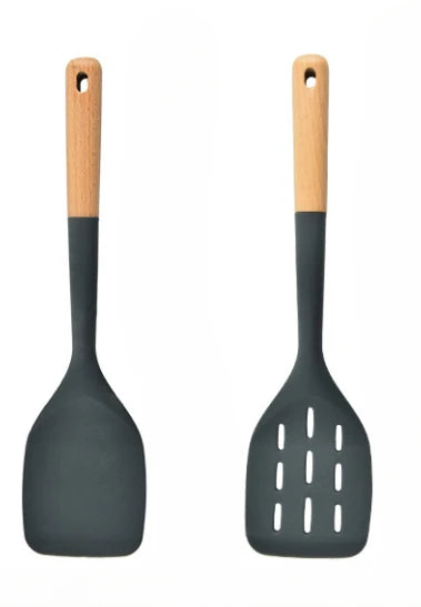 Silicone Spatula Set – Stainless Steel Handle Kitchen Utensils for Non-Stick Cookware