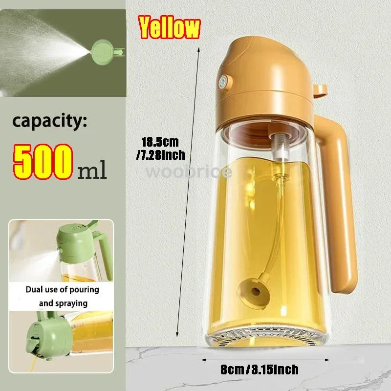 Kitchen Oil Dispenser Bottle – Reusable Oil Spray Container for Cooking & Baking