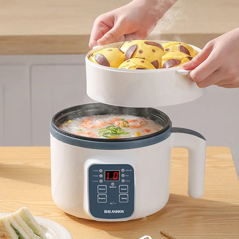 Mini Electric Rice Cooker – Single/Double Layer Smart MultiCooker for 1–2 People