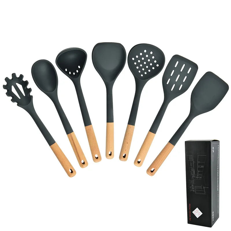 Silicone Spatula Set – Stainless Steel Handle Kitchen Utensils for Non-Stick Cookware