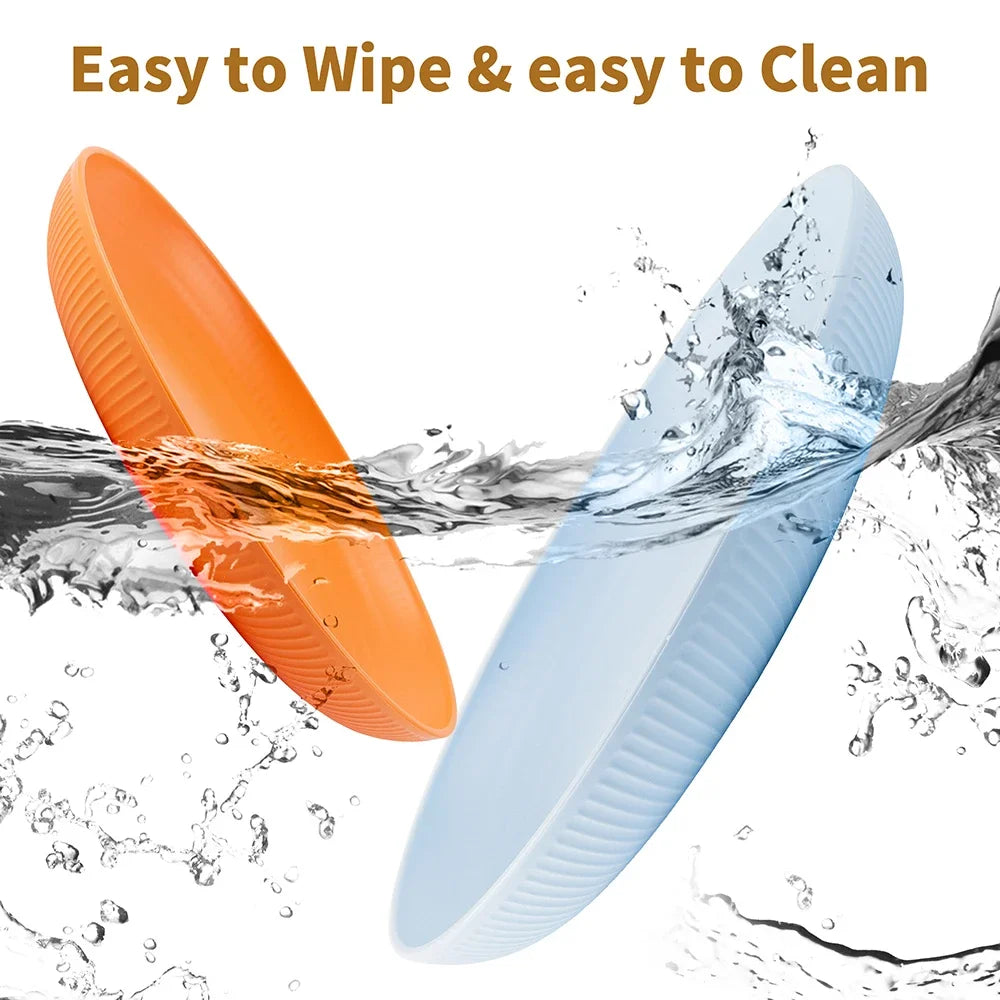 Wheat Straw Reusable Plates – 23cm Round Salad & Dinner Dish Set, Microwave & Dishwasher Safe