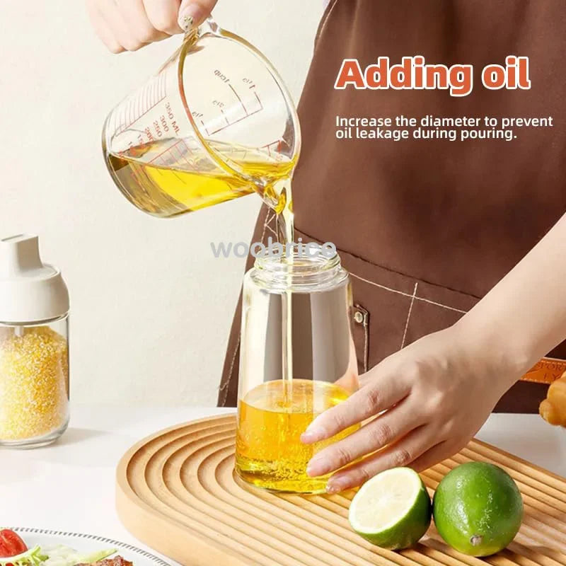 Kitchen Oil Dispenser Bottle – Reusable Oil Spray Container for Cooking & Baking