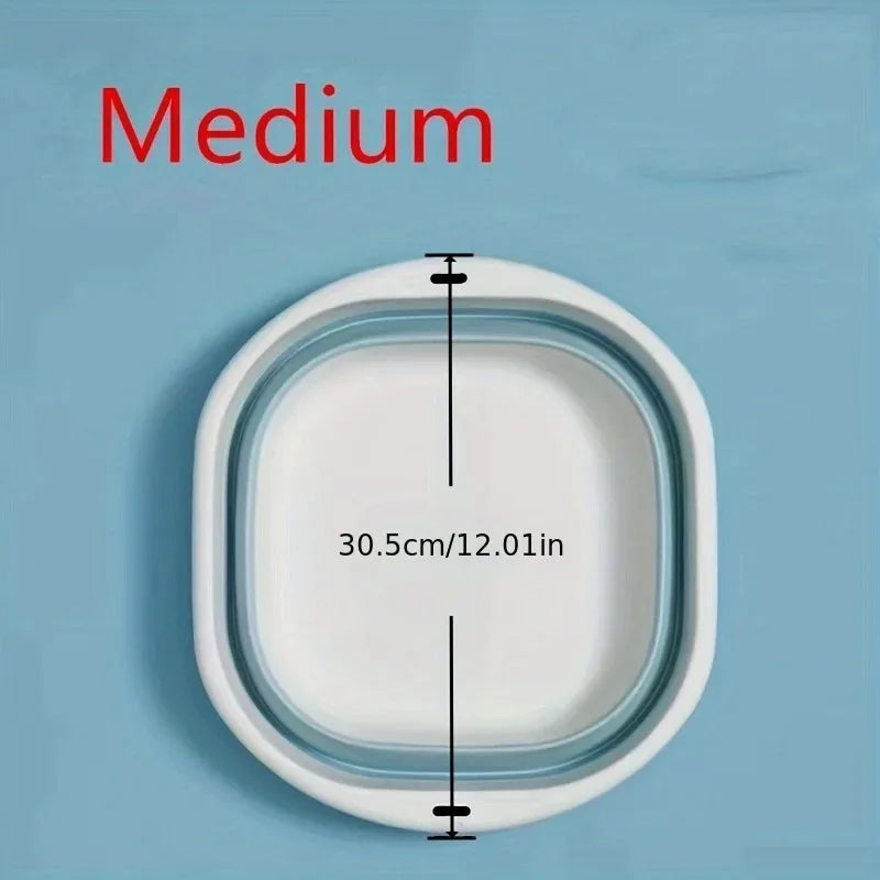 3-Pack Folding Wash Basin – Space-Saving Laundry, Dish & Fruit Storage Tubs for Home & Travel