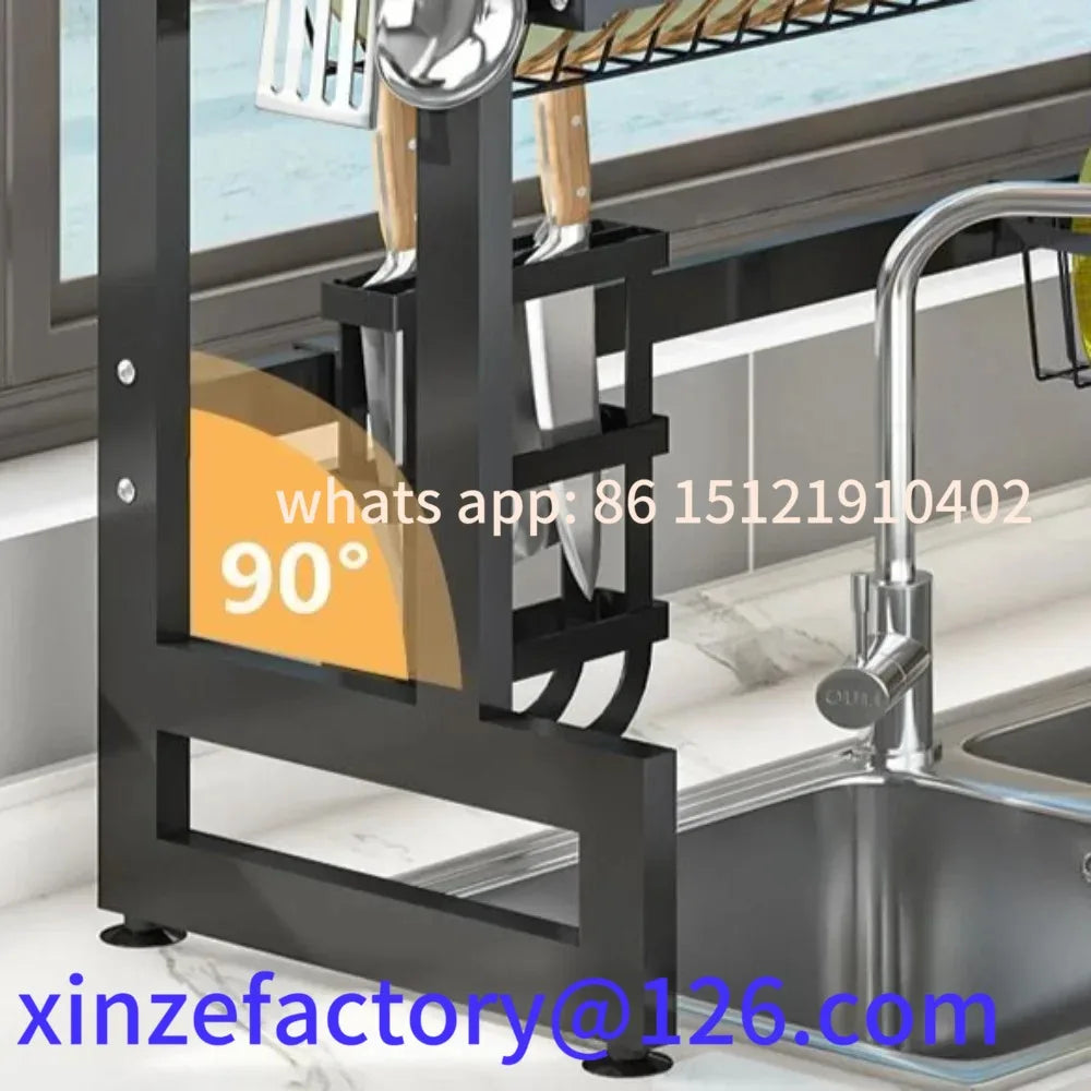 Customizable Cabinet Door Shelf Trough Over Sinks Kitchen Home Storage Drying Dish Racks