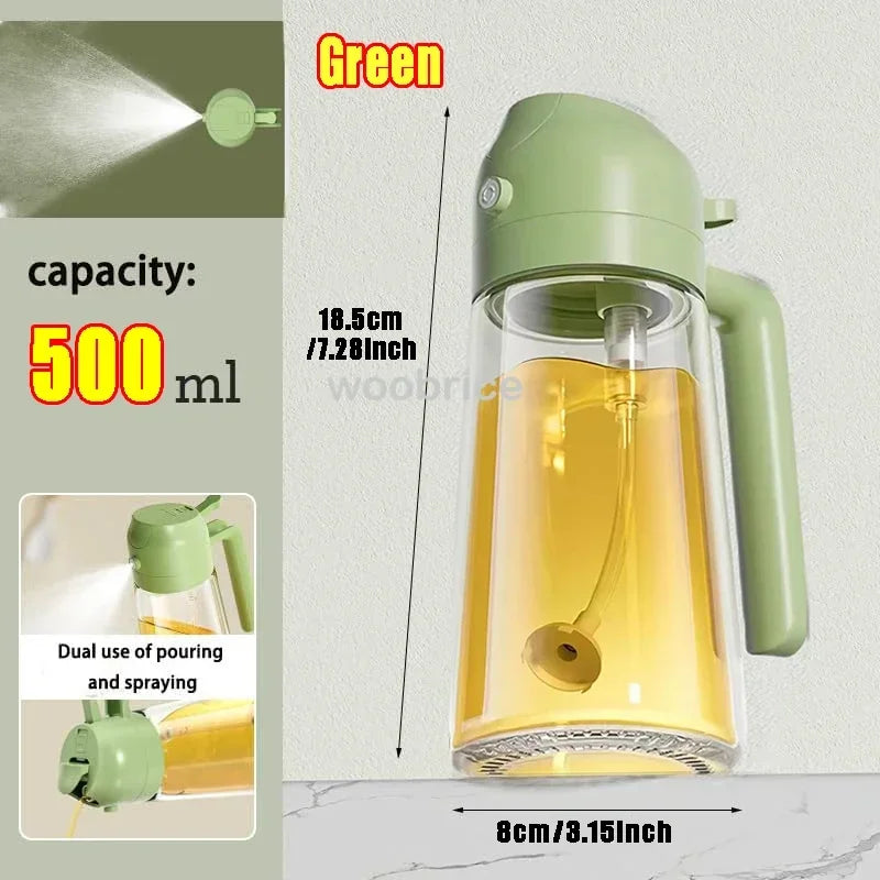 Kitchen Oil Dispenser Bottle – Reusable Oil Spray Container for Cooking & Baking