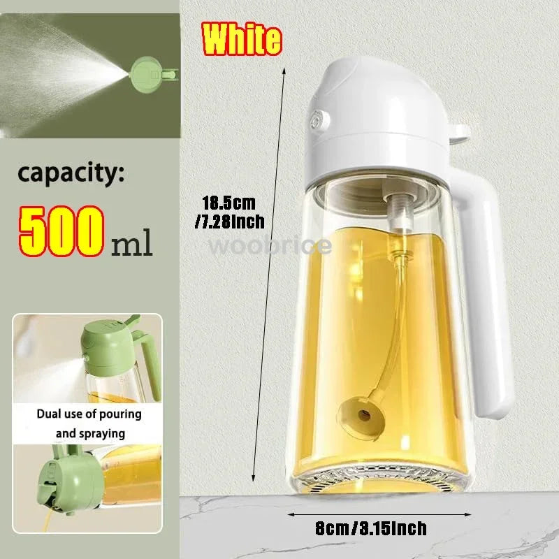 Kitchen Oil Dispenser Bottle – Reusable Oil Spray Container for Cooking & Baking