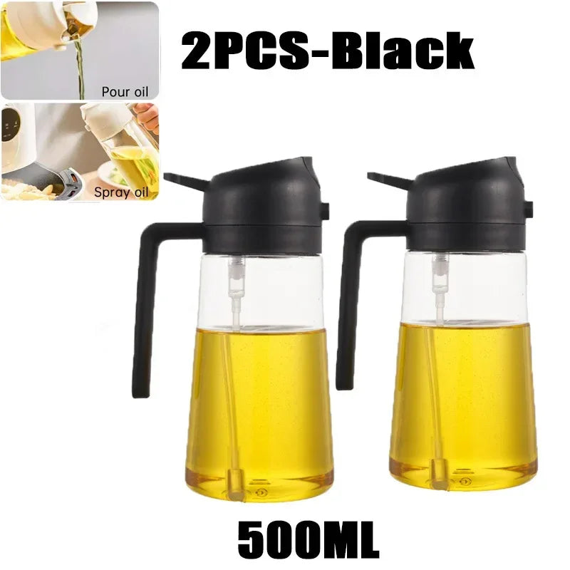 Kitchen Oil Dispenser Bottle – Reusable Oil Spray Container for Cooking & Baking